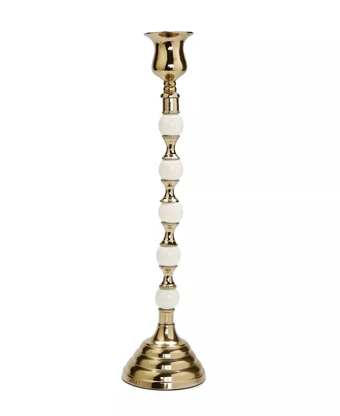 Classic Touch Candle Holder and Beaded Stem, 5 | Macy's
