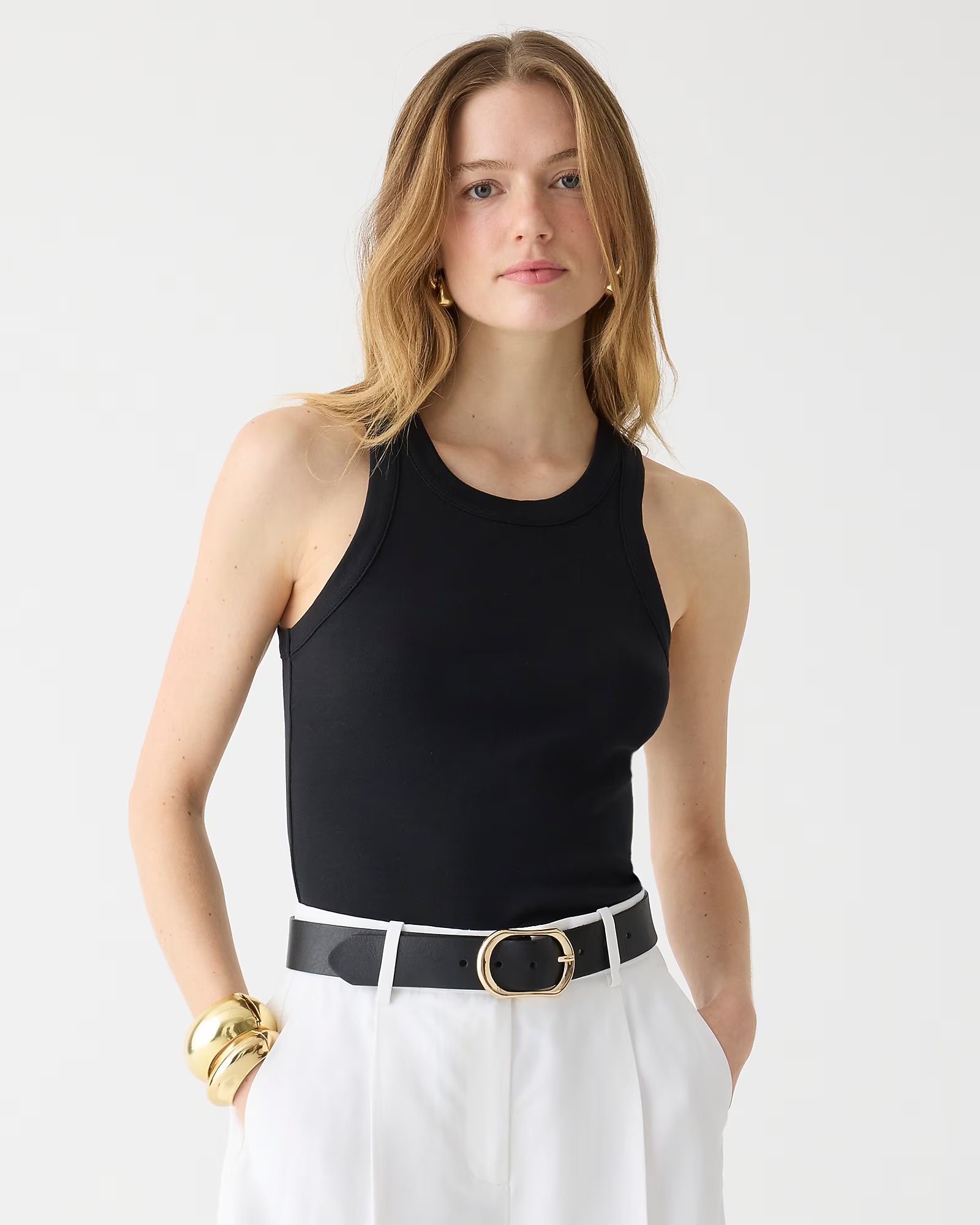 Perfect-fit high-neck tank top | J. Crew US