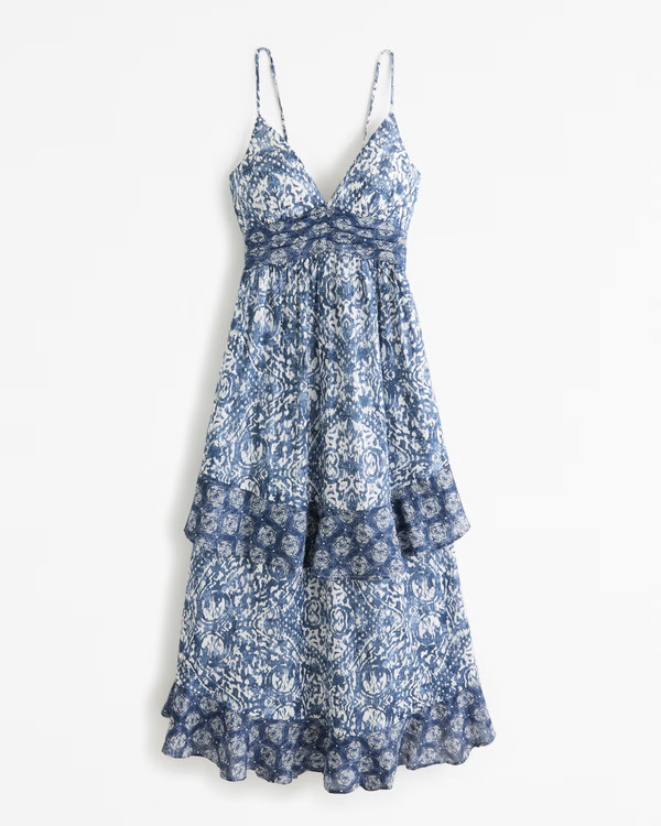 Tiered Maxi Dress | Abercrombie & Fitch (US)