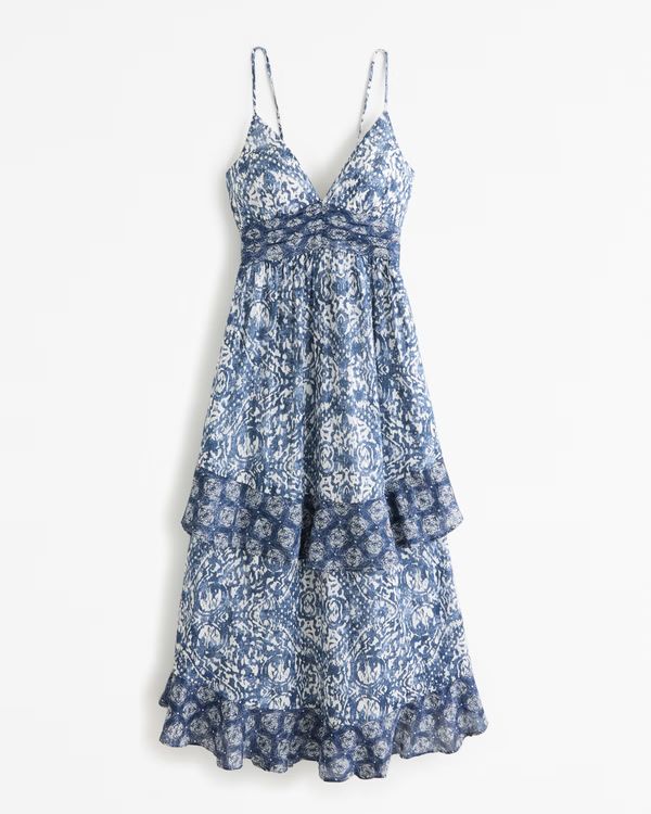 Women's Tiered Maxi Dress | Women's Clearance | Abercrombie.com | Abercrombie & Fitch (US)