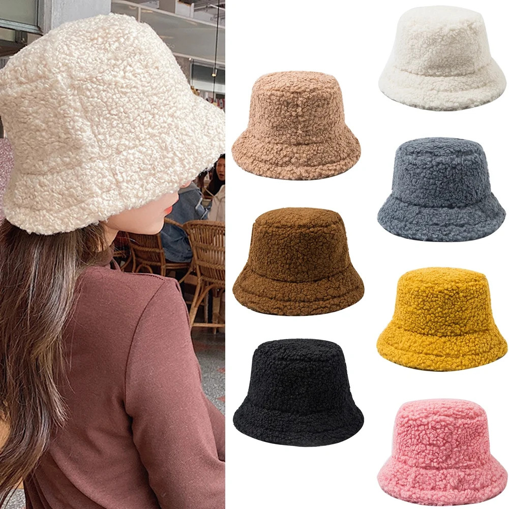 Cheers.US Women Lady Girls Winter Bucket Hat Vintage Warm Thicken All-match Outdoor Fisherman Cap... | Walmart (US)