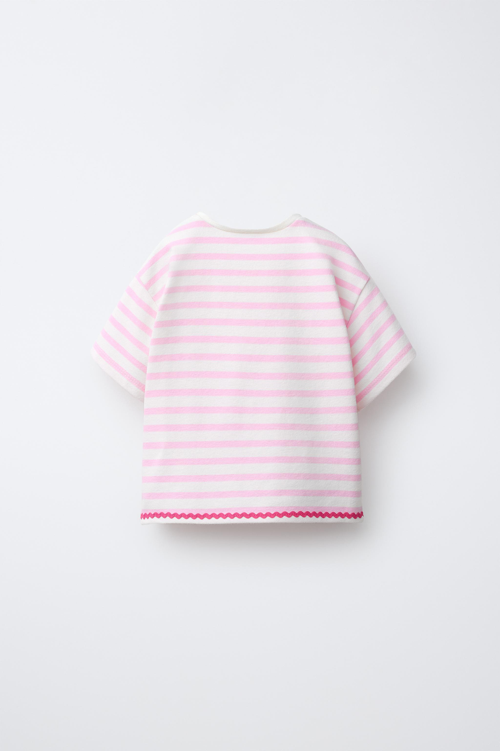 WOVEN STRIPED RUFFLE TOP | Zara US