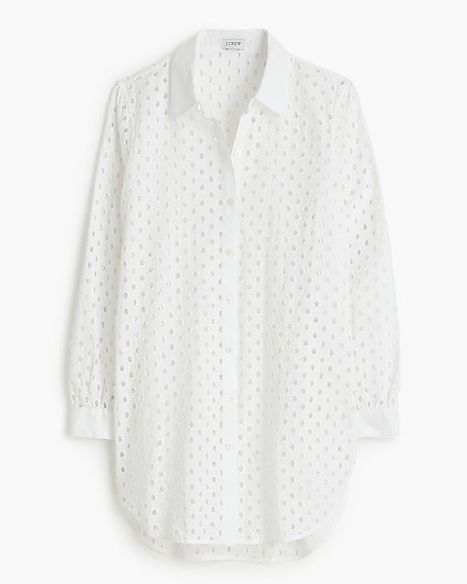 Button-front eyelet beach dress | J.Crew Factory