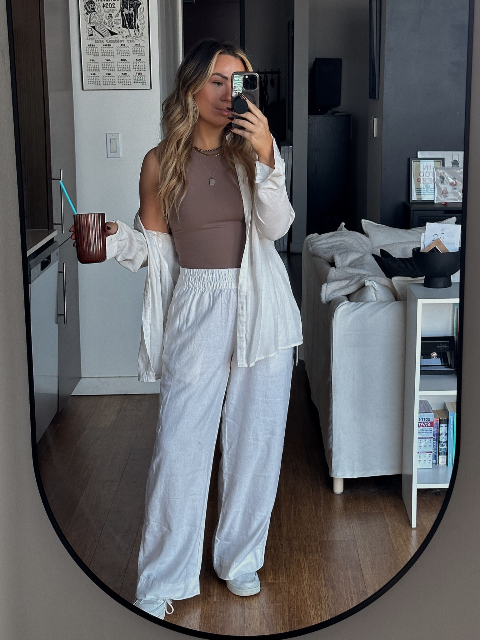 top - aritzia 
pants - old navy
shirt - princess polly
sneakers - air force ones

#LTKWorkwear #LTKFindsUnder50 #LTKStyleTip