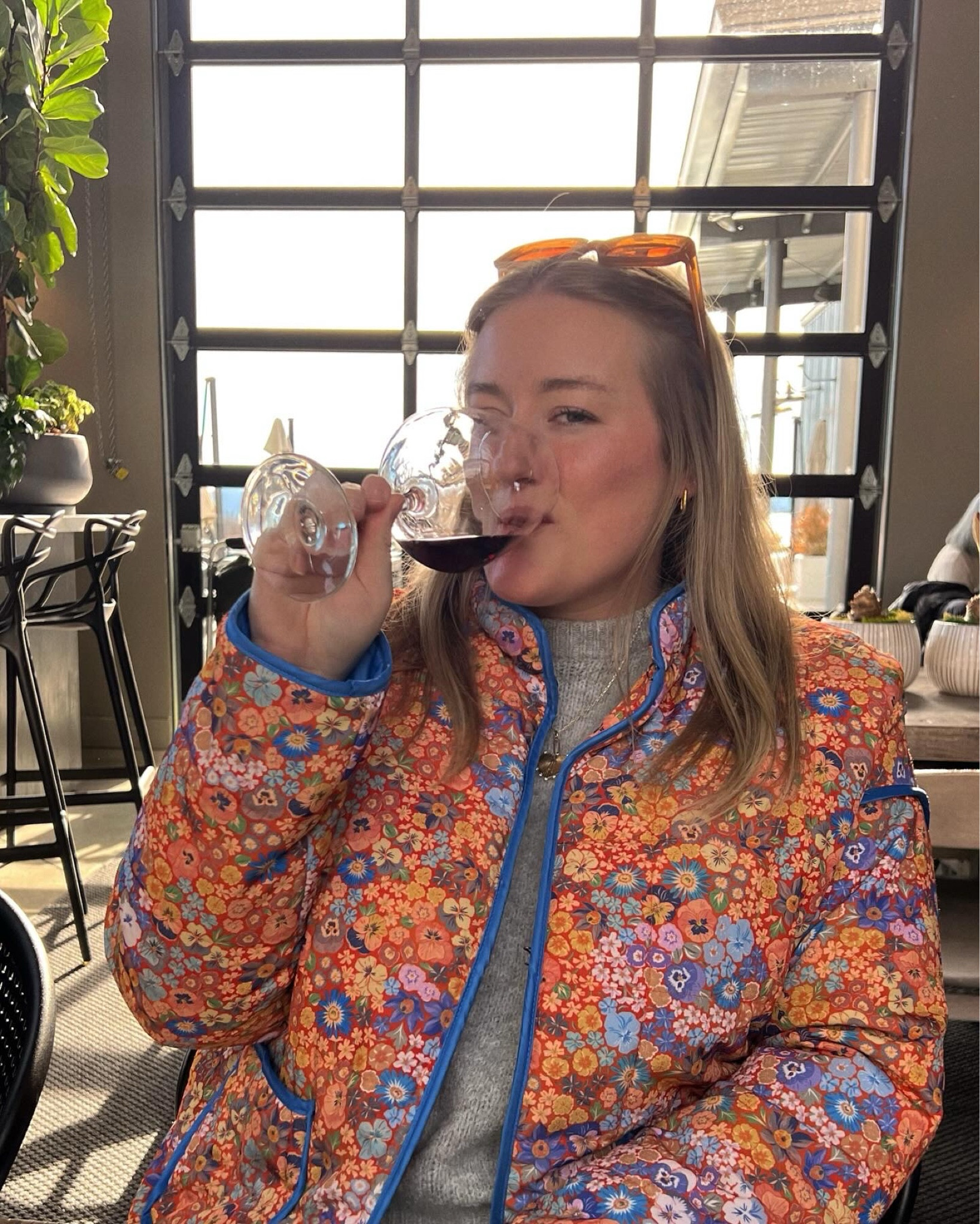 floral quilted jacket, colorful winter outfit, midsize style 

#LTKfindsunder50 #LTKmidsize #LTKstyletip