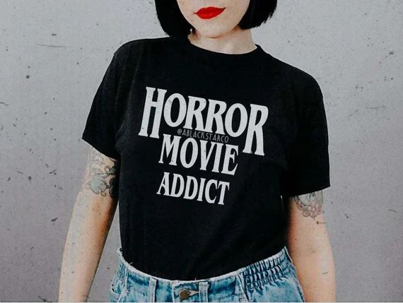 Horror Movie Addict Shirt  Horror Shirt Horror T-shirt Horror Gift | Etsy (US)