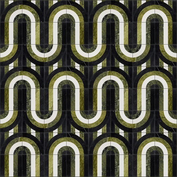 Elizabeth Sutton Curve Vertical 12" x 12" Geometric Marble Mosaic Wall & Floor Tile ( 1 sq. ft. /... | Wayfair North America
