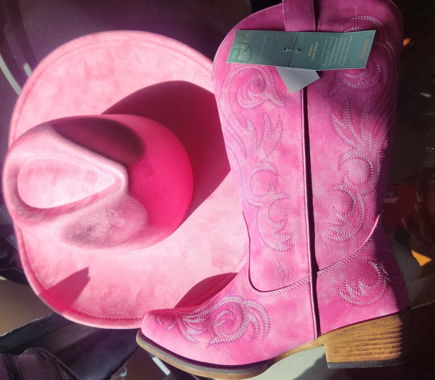 Roper Women’s Riley Western Boot – 12” Shaft – Vintage Cowgirl Boots, Snip Toe Cowboy Boo... | Amazon (US)