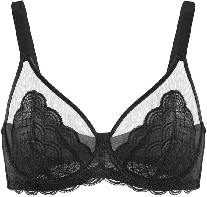 HSIA Minimizer Bras for Women Large Bust Full Coverage Lace Plus Size Bra - Mermaid Scales | Amazon (US)