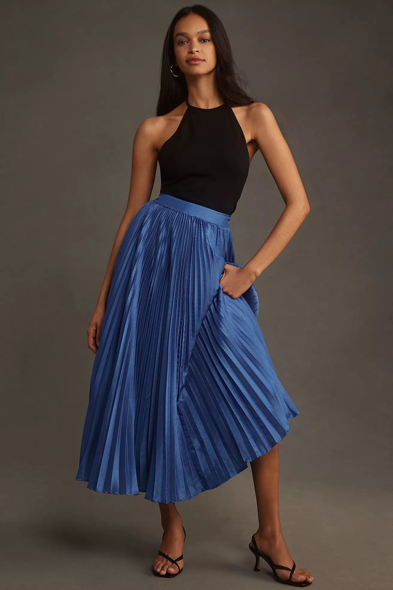 Hutch Pleated Midi Skirt | Anthropologie (US)