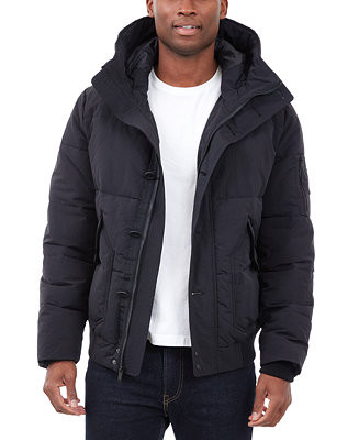 Michael Kors Men's Crinkle Nylon Heavy Short Snorkel Coat - Macy's | Macy's