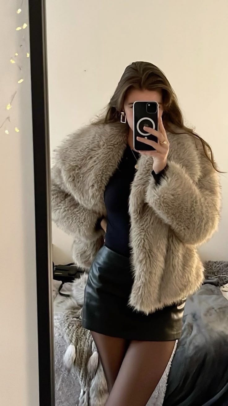 Cozy Winter Outfit Inspo ❄️🖤

Chic winter style: faux-fur jacket, black knit top, leather mini skirt, and sheer tights. Effortless, cozy, and perfect for holiday outings, winter date nights, or cold-weather styling inspo. Neutral tones + soft textures = the perfect winter combo.

#winteroutfitideas #cozystyle #neutraloutfits #winterfashion #amazonfashion #fashioninspo #holidaystyle #winterlooks #fauxfurjacket #leatherskirt #outfitinspo #sparkdazzle 

 

#LTKHoliday #LTKSeasonal #LTKOver40