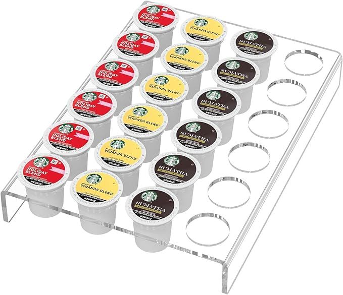 AITEE Acrylic K Cup Drawer Organizer, Clear K Cup Organizer Tray for Drawer or Countertop Storage... | Amazon (US)