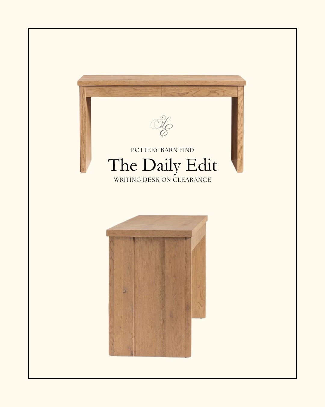 Im constantly looking at deals and sales, so i am going to start just sharing what I’ve find through the “daily edit”. This desk from potterybarn is a steal for solid wood. #desk #deal #find #potterybarn #homedecor 