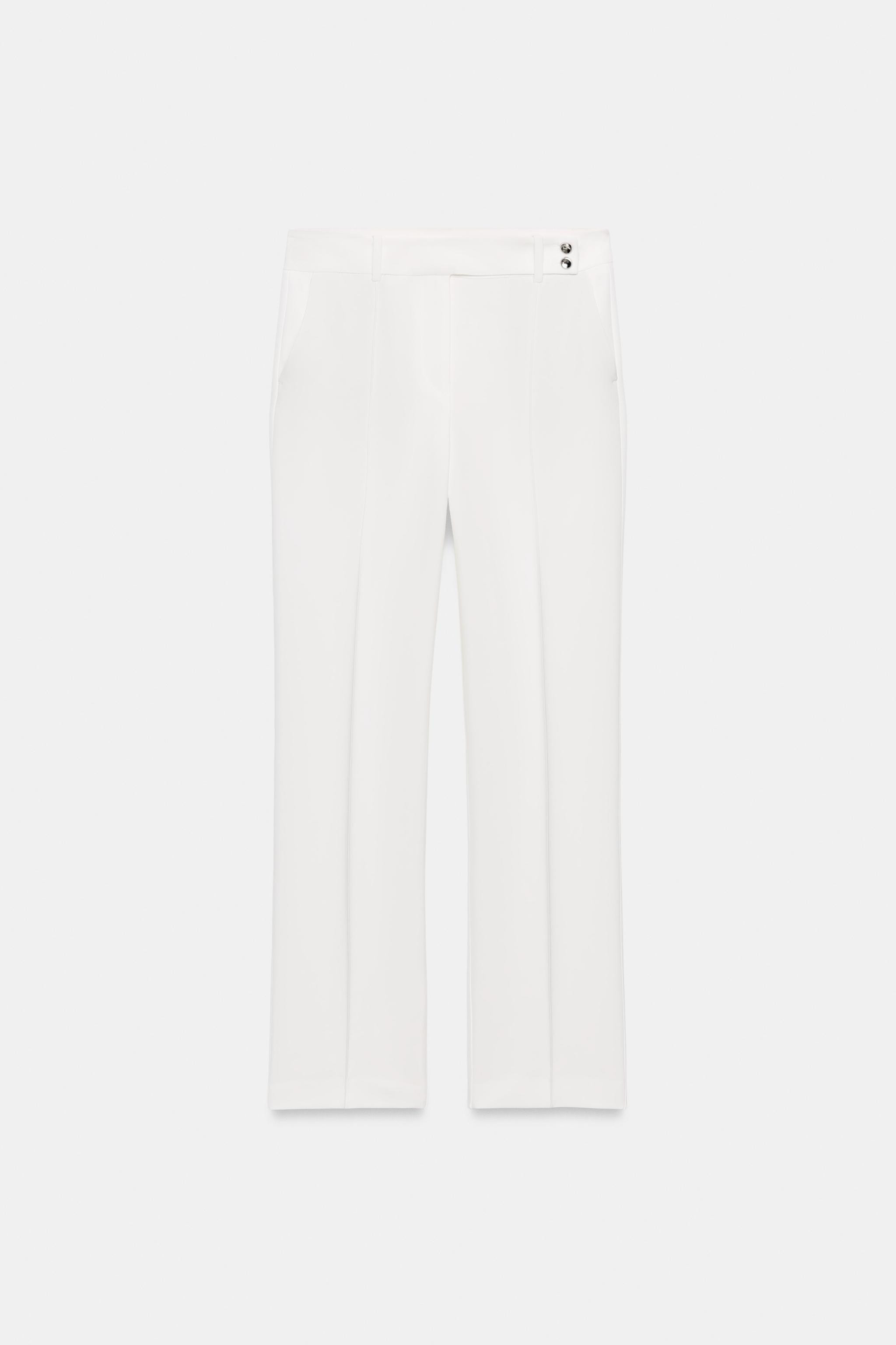 STRAIGHT LEG BUTTON TROUSERS | Zara US