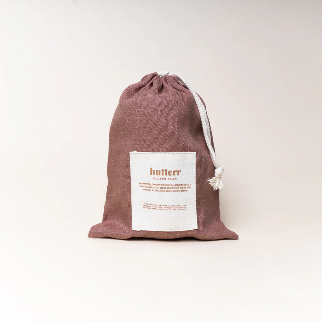 Butterr Hooded Towel in Sand | Butterr
