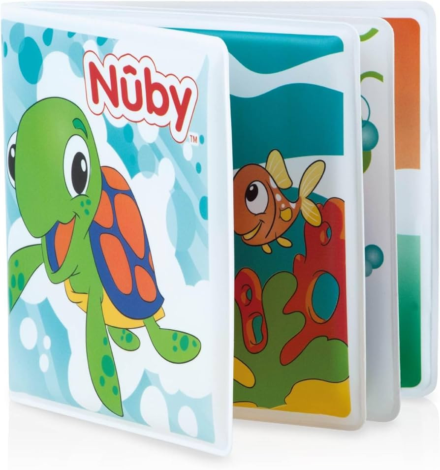 Nuby Bath Fun Time Book with Water-Proof Pages and Surprise Squeaker, Early Education, 0 M+ (Prin... | Amazon (US)