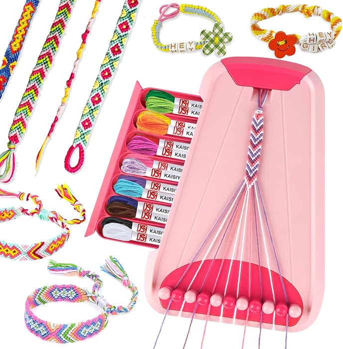Rdfmy Friendship Bracelet Making Kit for Girls \u2014 DIY String Bracelet Maker with Letter Beads... | Amazon (US)