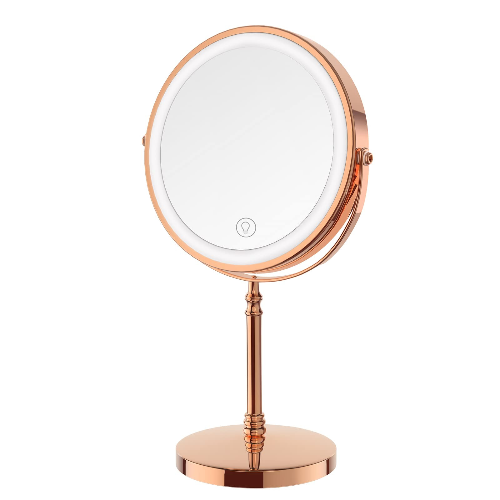 Lighted Makeup Mirror, 3000 mAh Rechargeable Double Sided Magnifying Vanity Mirror with 3 Colors,... | Amazon (US)