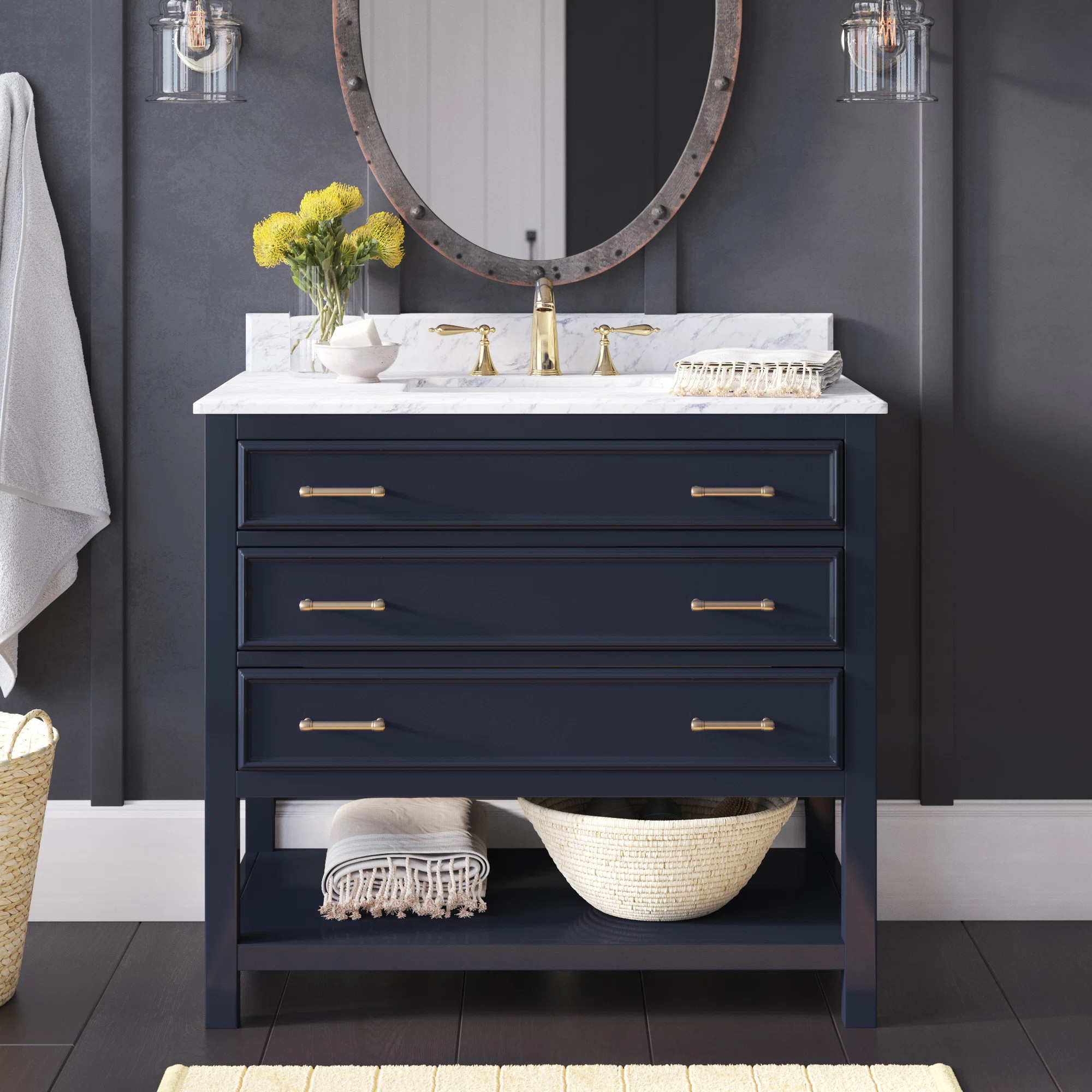 Breakwater Bay Pamula 37" Single Bathroom Vanity Set & Reviews | Wayfair | Wayfair North America