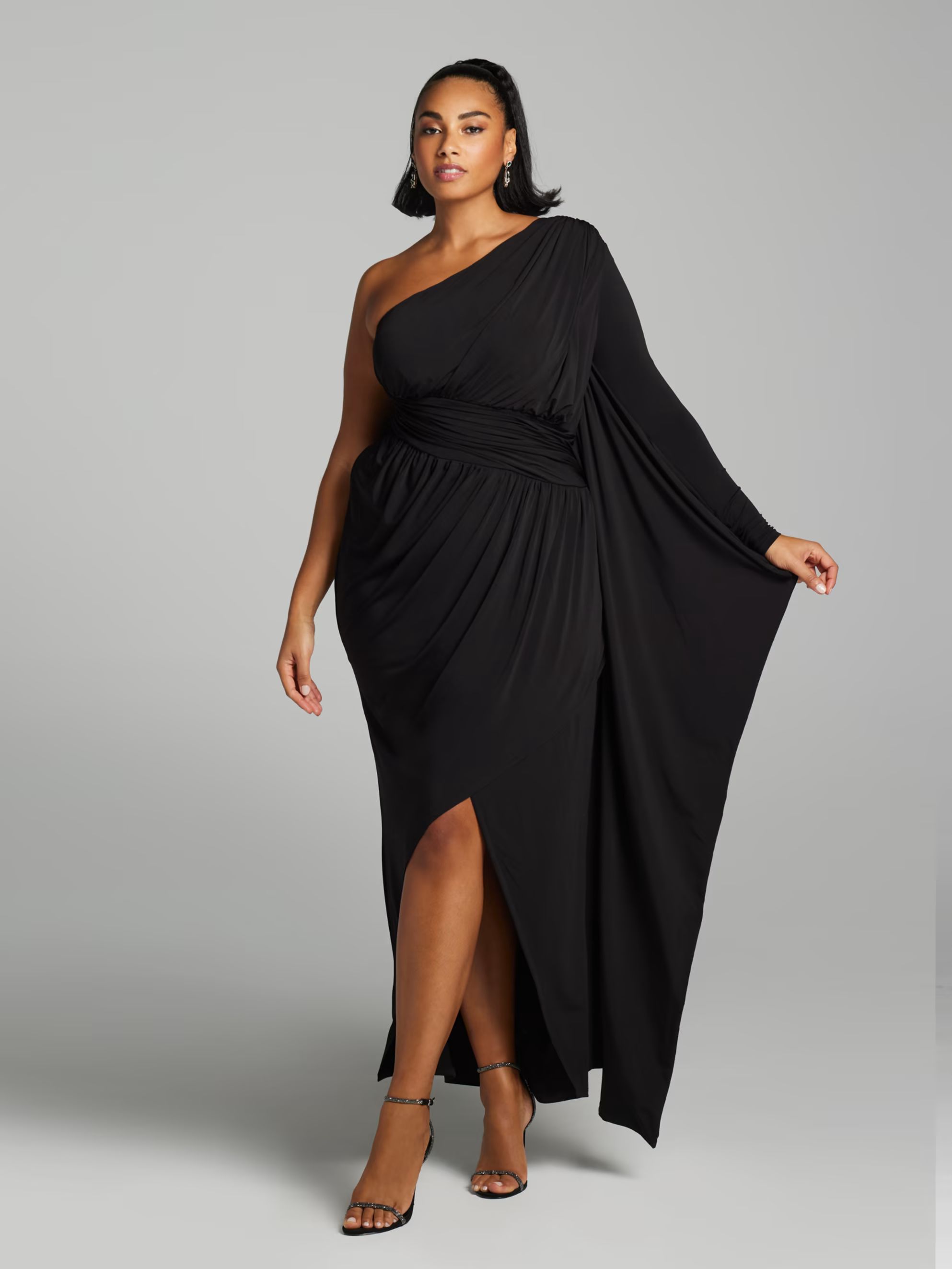 Plus Size Leire One Sleeve Maxi Dress - Gabrielle Union x FTF | Fashion to Figure | Fashion To Figure