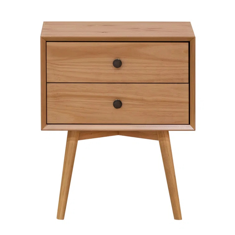 Gertz 24'' Tall 2 - Drawer Solid Wood Nightstand | Wayfair North America