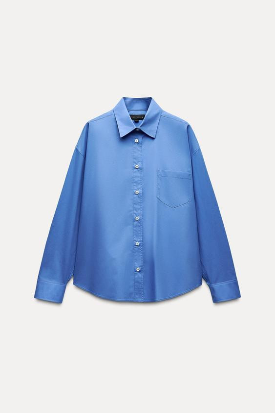 ZW COLLECTION OVERSIZE POPLIN SHIRT | Zara UK