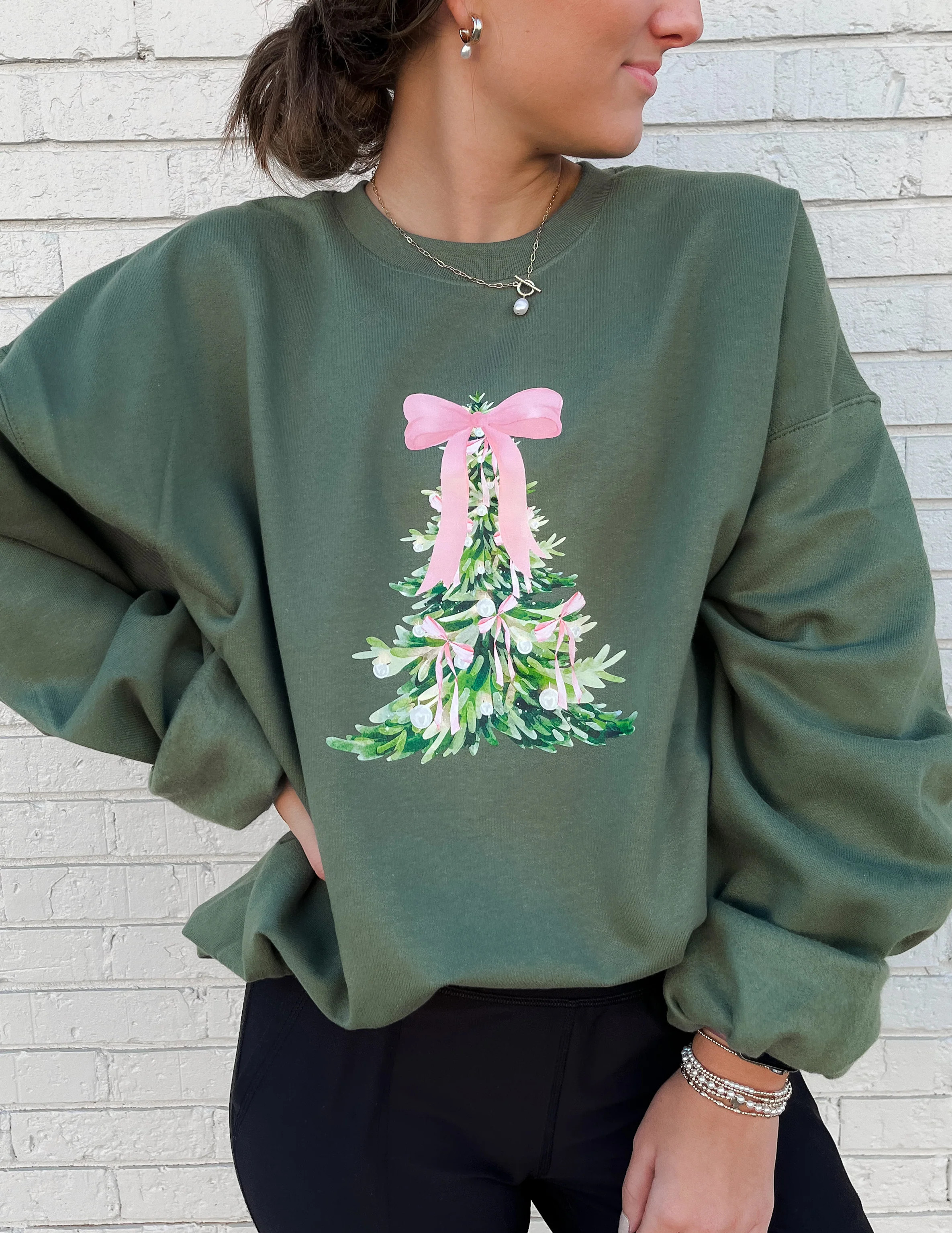 Christmas Tree Bow Sweatshirt | TEES by Taylor