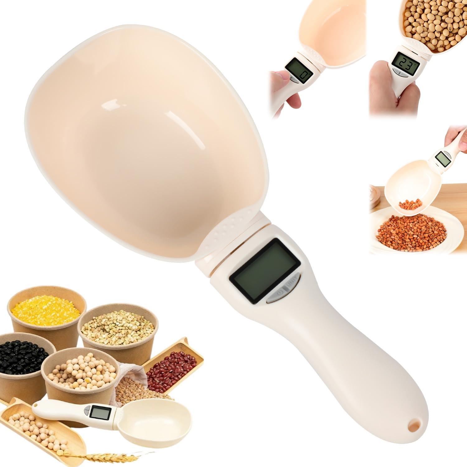 Digital Measuring Spoon Scale,Electronic Food Measuring Scale,Food Weight Scale Grams and Ounces,800g/0.1g High Precision Digital Kitchen Food Scale with LCD Screen,Household Weighing Scoop | Amazon (US)