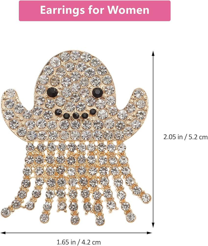 Generic 1 Pair of Ghost Tassel Cartoon Pendants Halloween Pearl Dangle Earrings Stud For Women Wh... | Amazon (US)