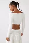 UO Rue Cropped Long Sleeve Sweater | Urban Outfitters (US and RoW)