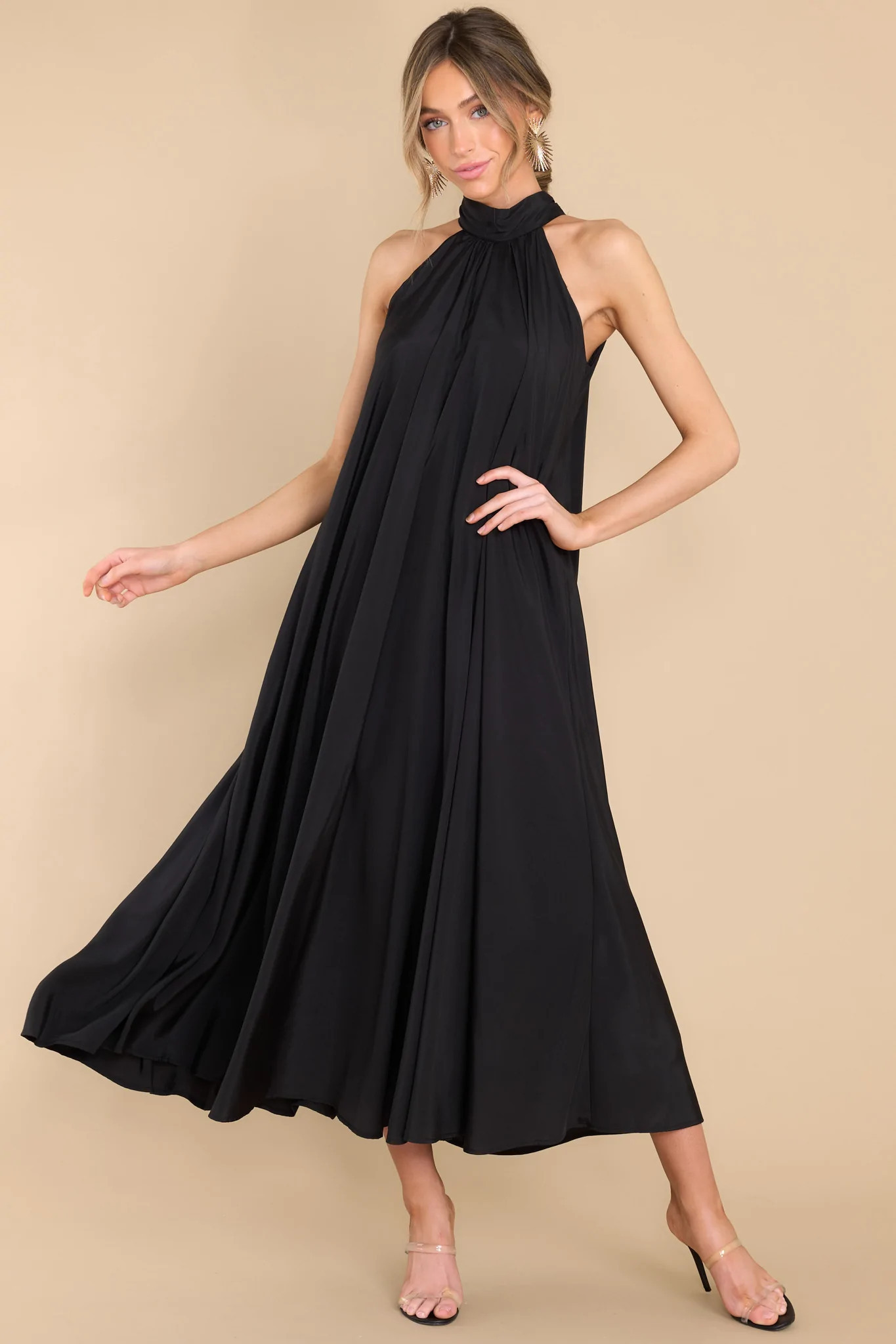 Worth Every Penny Black Maxi Dress | Red Dress 