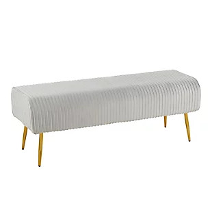 LumiSource Marla Pleated Bench | Ashley | Ashley Homestore