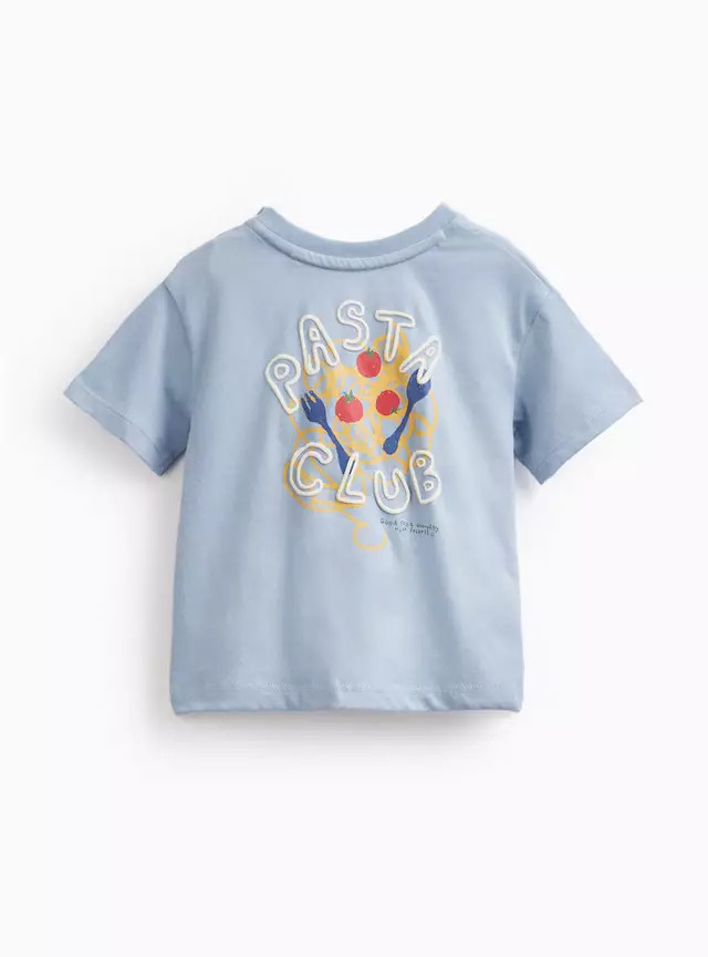 Blue Pasta Club Tee & Trousers Set 6-9 months | Tu Clothing