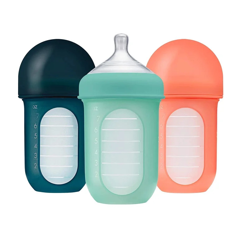 B11341 Reusable Silicone Pouch Bottles NURSH Bottles-8oz-Mint (3pk), 3 Count (Pack of 1), Mint | Walmart (US)