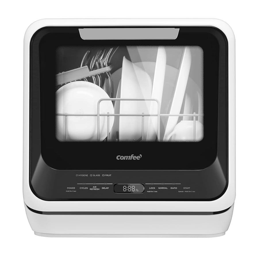 COMFEE' Portable Mini Dishwasher Countertop with 5L Built-in Water Tank for Apartments& RVs, No H... | Amazon (US)