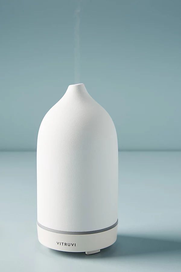 Vitruvi White Stone Essential Oil Diffuser By Vitruvi in White | Anthropologie (US)