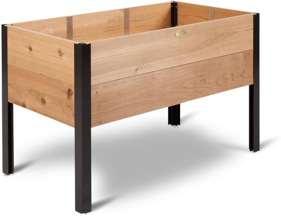 Gardener's Supply Company Raised Garden Bed Elevated Cedar Planter Box | 2' x 4' Heavy Duty Stand... | Amazon (US)