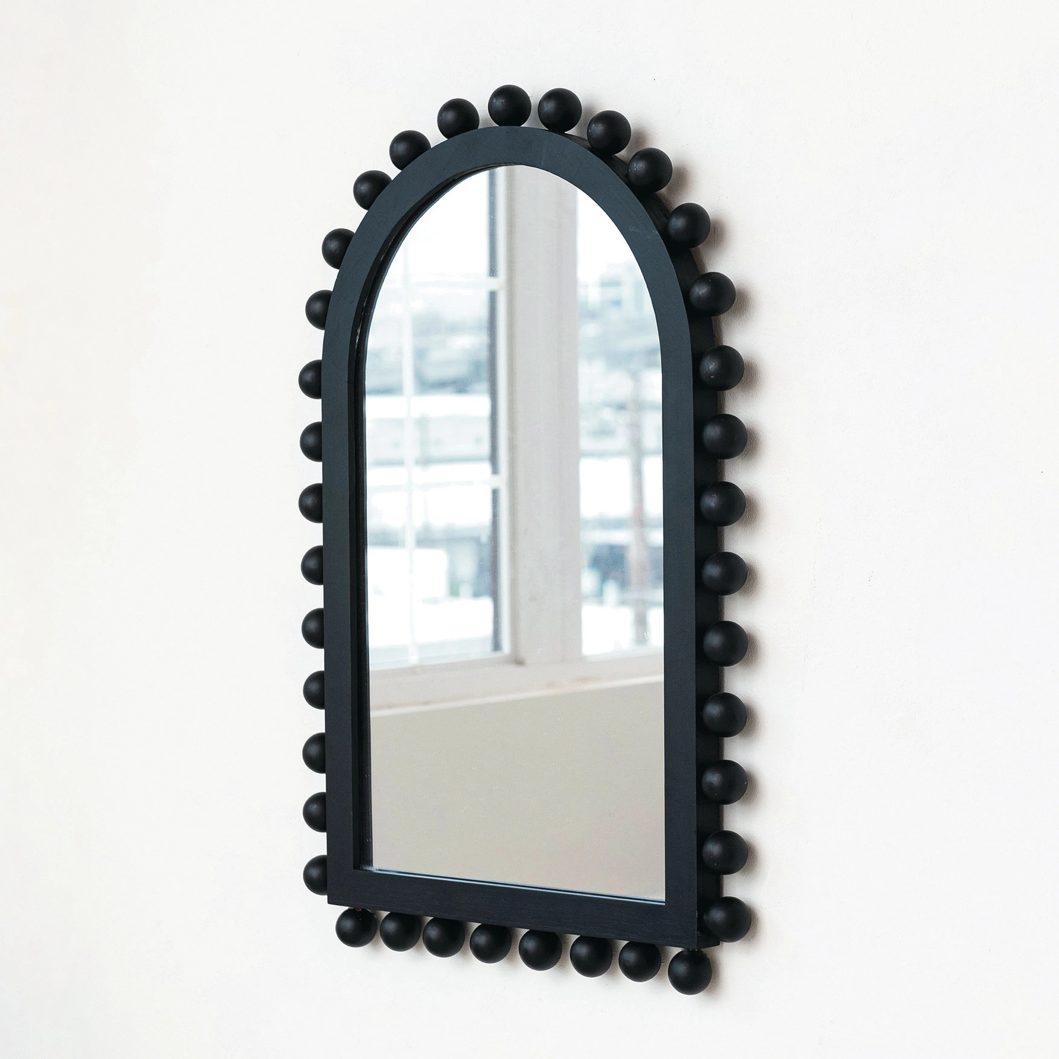 Dakota Fields Wood Ball Framed Arched Wall Mirror & Reviews | Wayfair | Wayfair North America