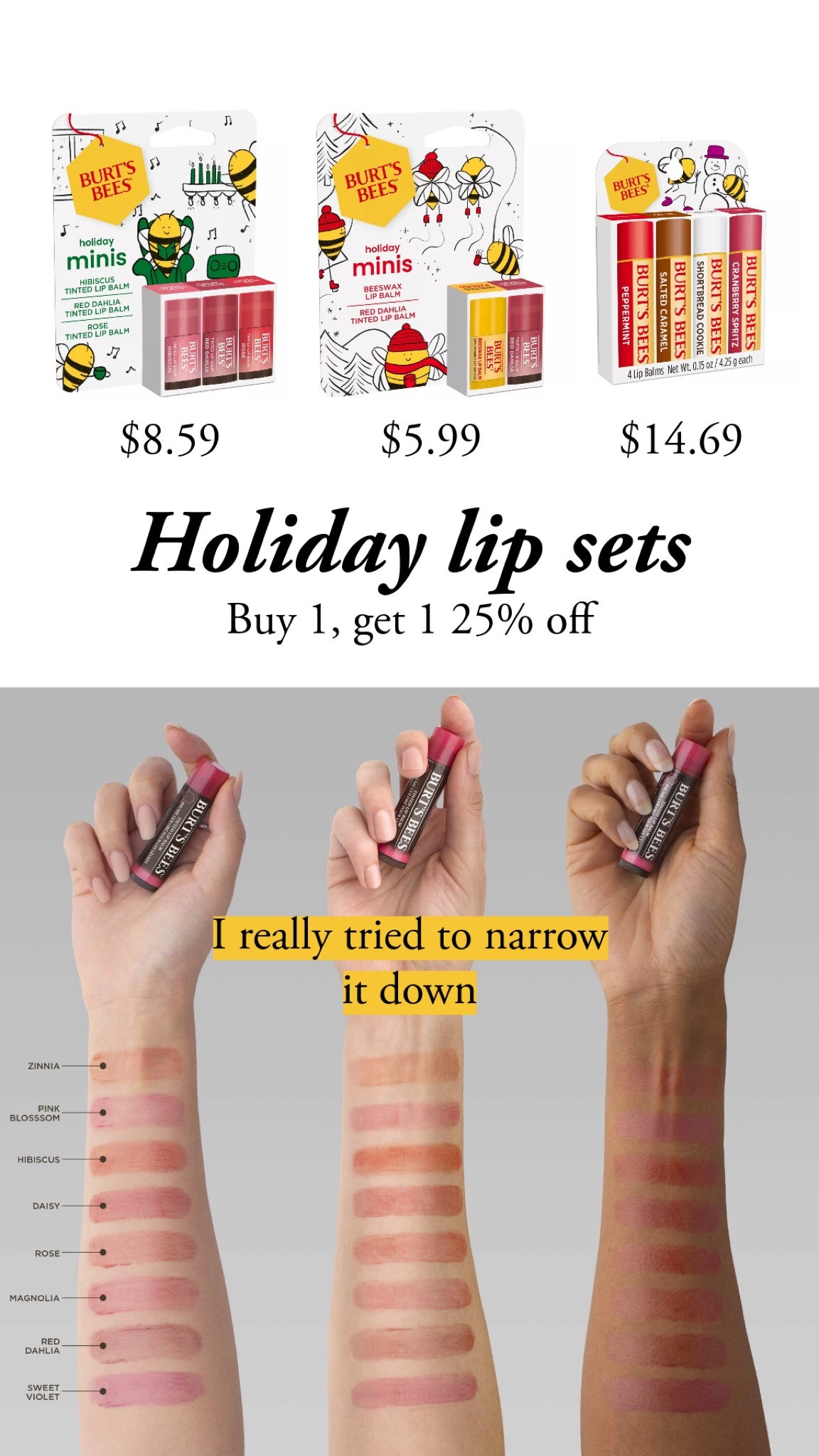 I really tried to narrow it down! The fact that the Burt’s Bees tint sets are minis makes it even better  

#LTKfindsunder50 #LTKGiftGuide #LTKbeauty