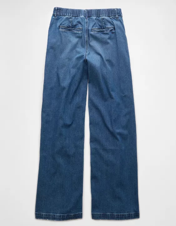 AE Stretch Super High-Waisted Baggy Wide-Leg Trouser Jean | American Eagle Outfitters (US & CA)