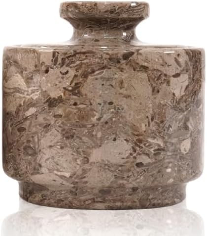 MARBLOUS KRAFTS Marble Salt Cellar with Lid 3" Oceanic Flaky Salt Bowl Kitchen Countertop Storage... | Amazon (US)