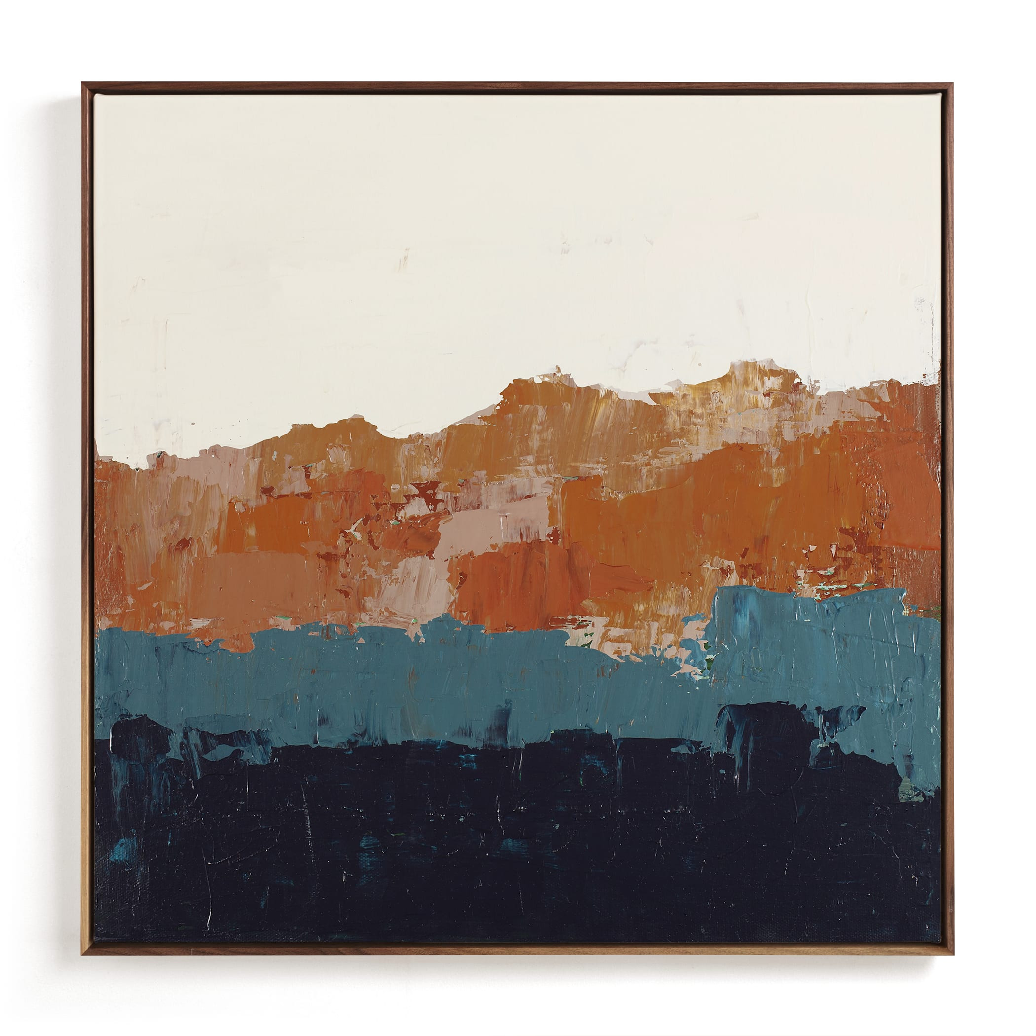 "Abstract Color Study Blue and Orange" - Painting Limited Edition Art Print by Caryn Owen. | Minted