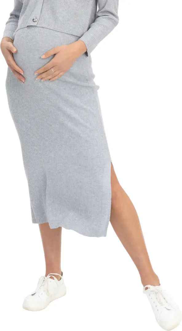 Rib Maternity Midi Skirt | Nordstrom