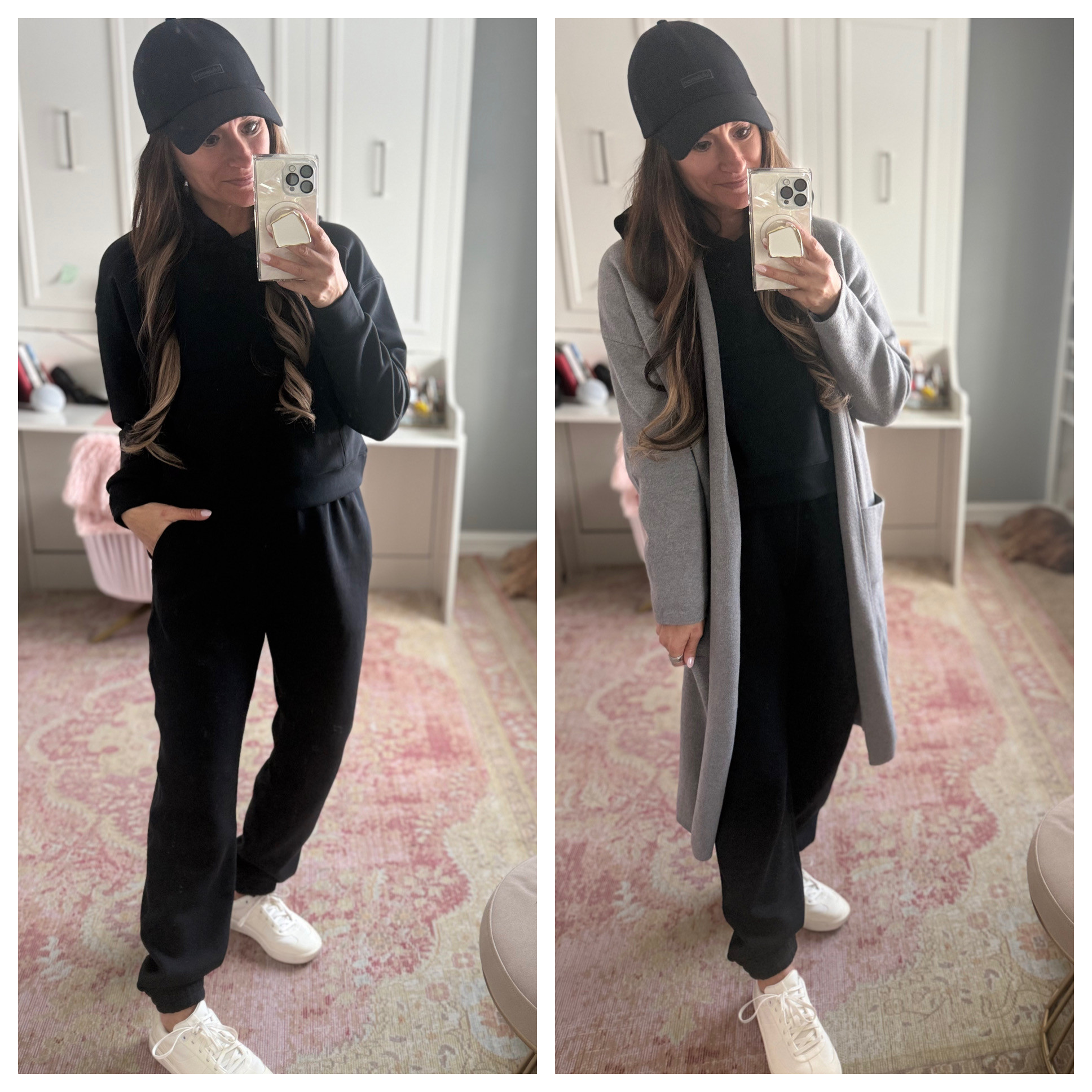 How to style black sweatshirt and black sweatpants 

 