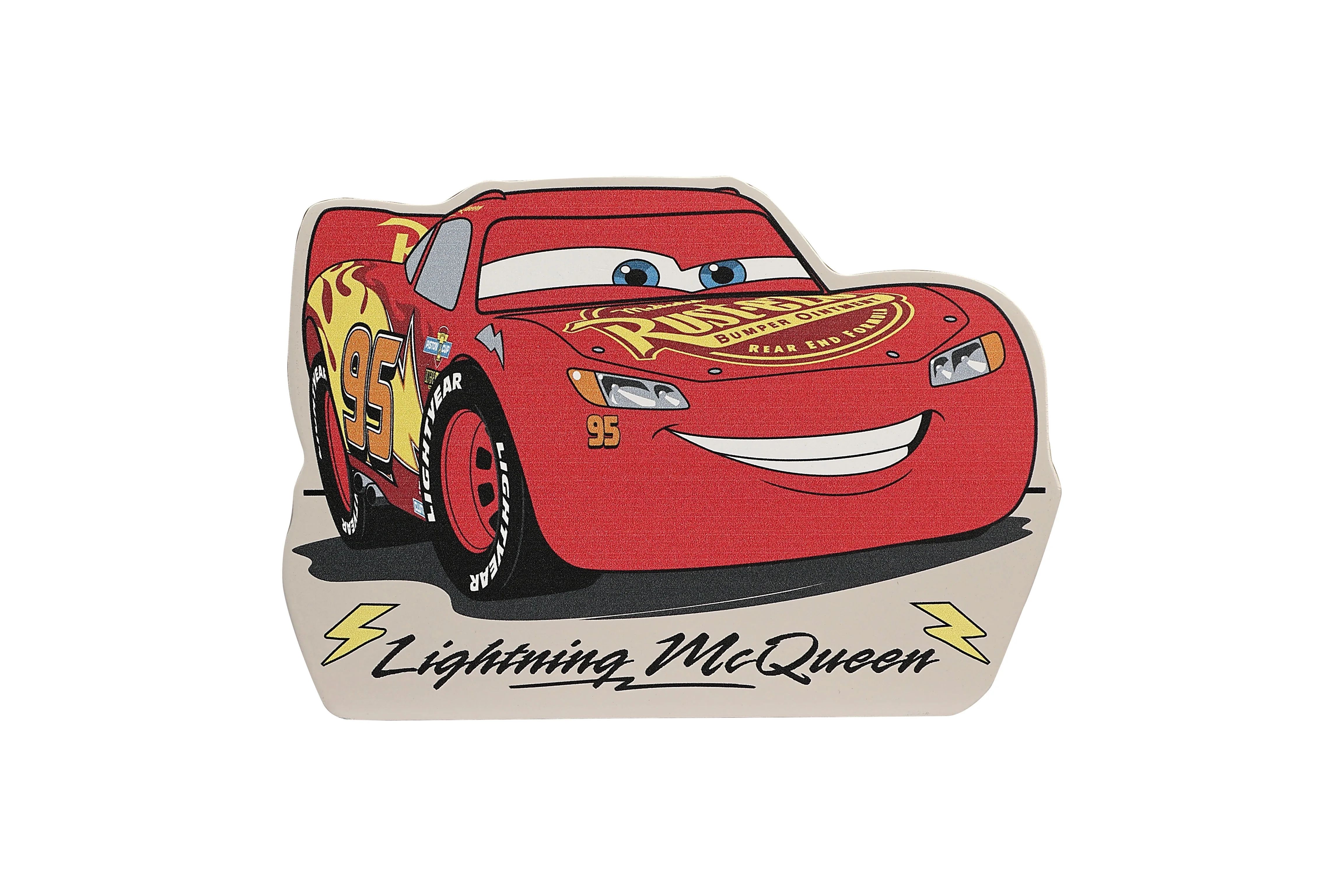 Disney Cars Lightning McQueen Die-Cut MDF Block by POP Creations | Walmart (US)