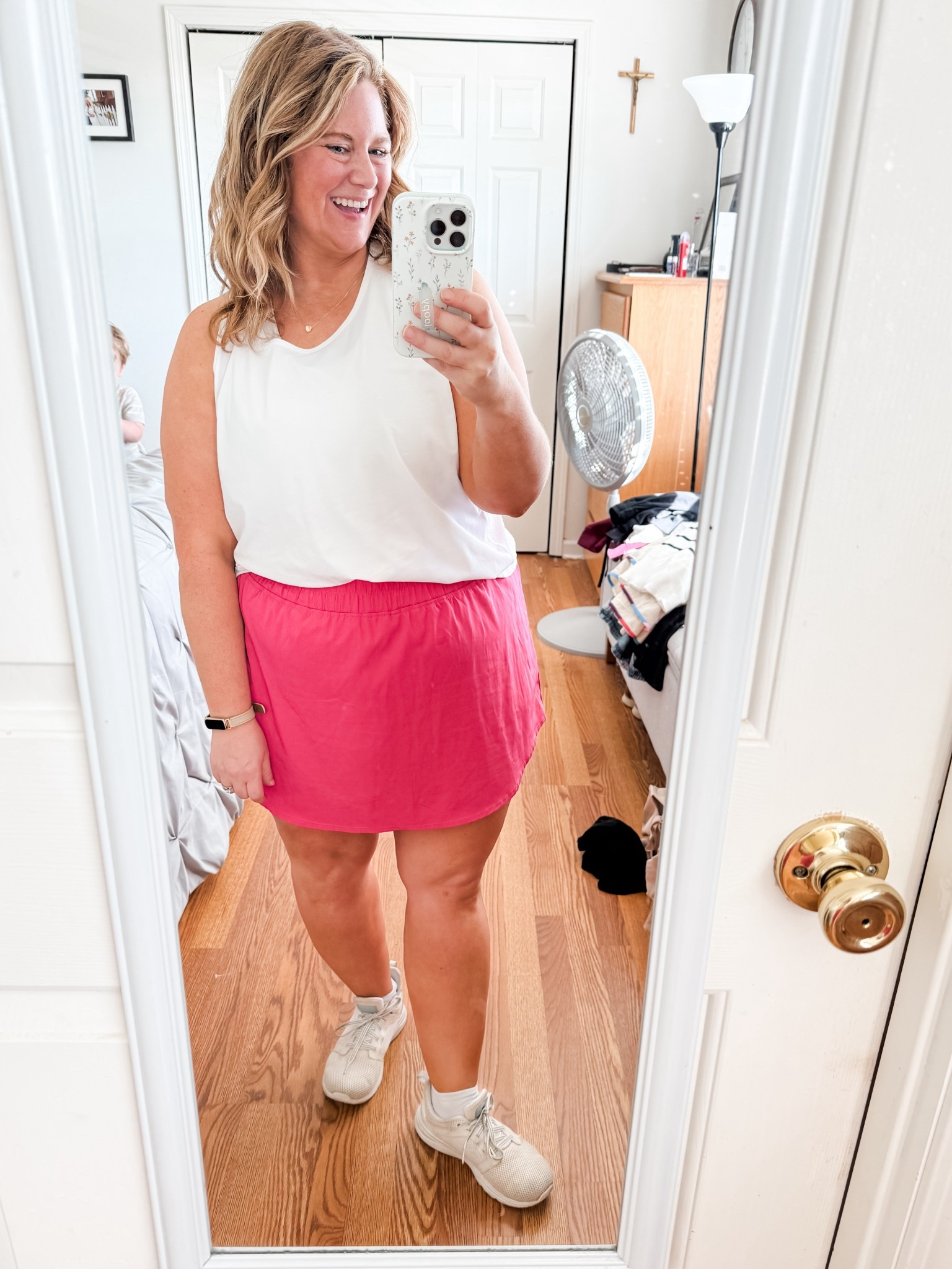 Love this skort- not too short or tight! I wore for pickleball this week 

#LTKMidsize #LTKFindsUnder50 #LTKActive