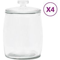 Storage Glass Jars with Lid 4 pcs 8000 ml | ManoMano UK