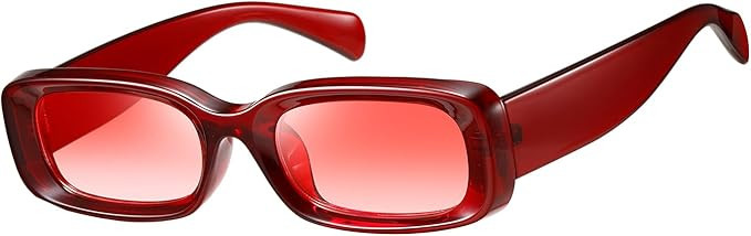 kimorn Retro Rectangle Sunglasses for Women Men Thick Frame Sun Glasses UV Protection Shades K170... | Amazon (US)