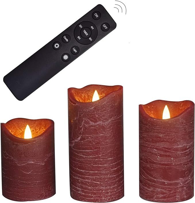CANDLE CHOICE Battery Operated Flameless Candles with Remote Timer Real Wax Realistic Flickering ... | Amazon (US)